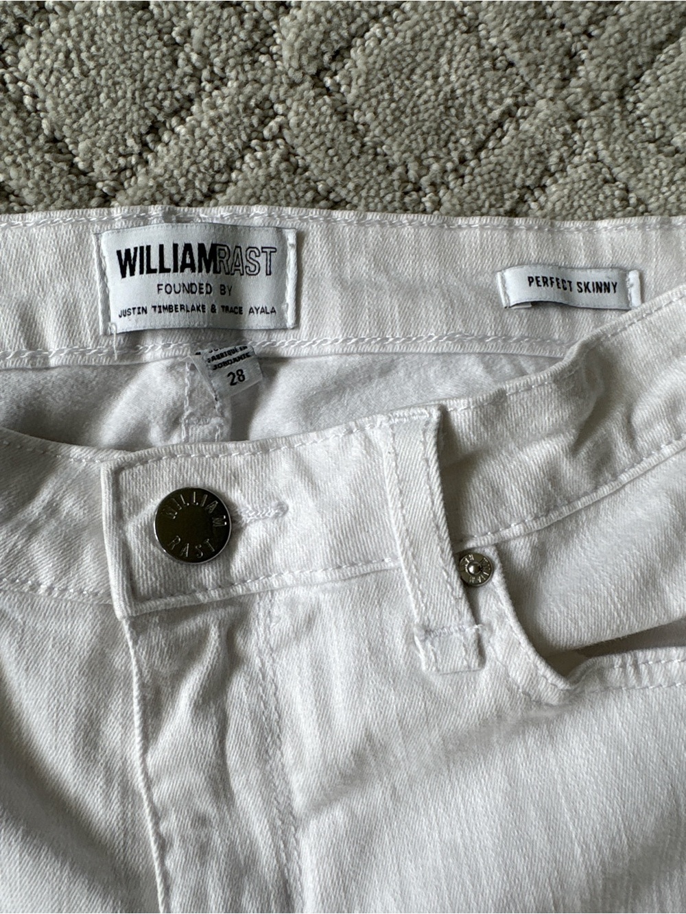 William Rast White Perfect Skinny Jeans